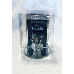 Graduation Gift Glass OWL Diploma Tassel Mirror Stand 4x2‎ Figurine 2022 NEW